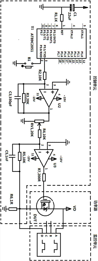 Verification platform and test method of field effect transistor soa curve