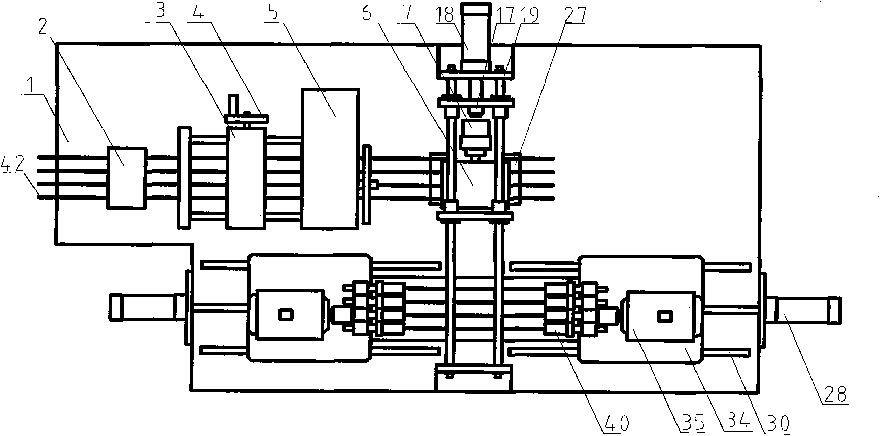 Automatic pipe cutting and chamfering device