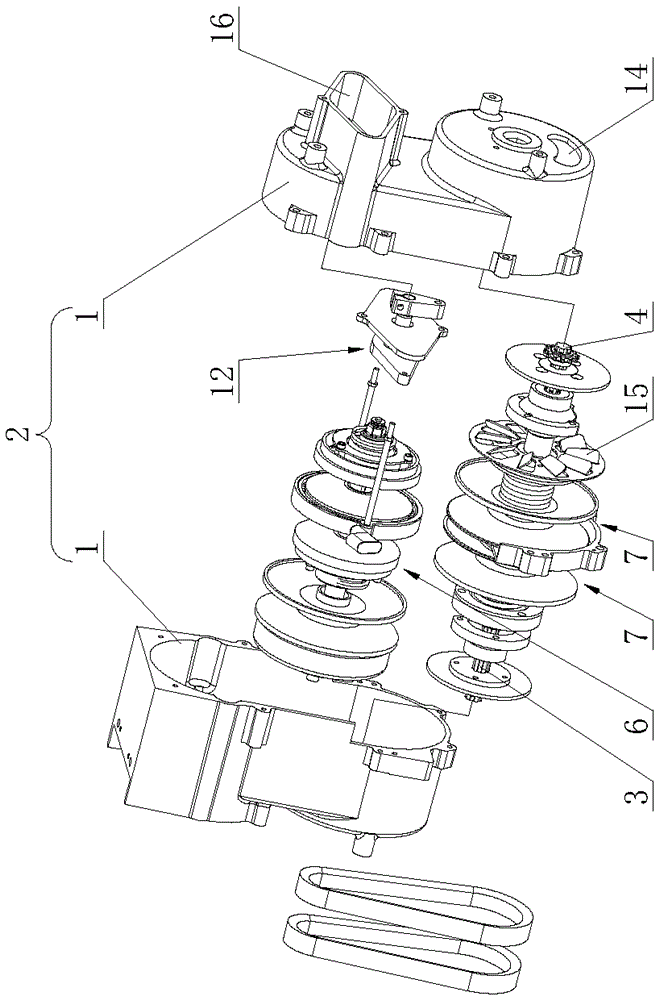 Double stepless variable speed steering mechanism