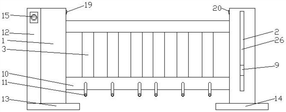 Dropper guardrail based on communicating vessel principle