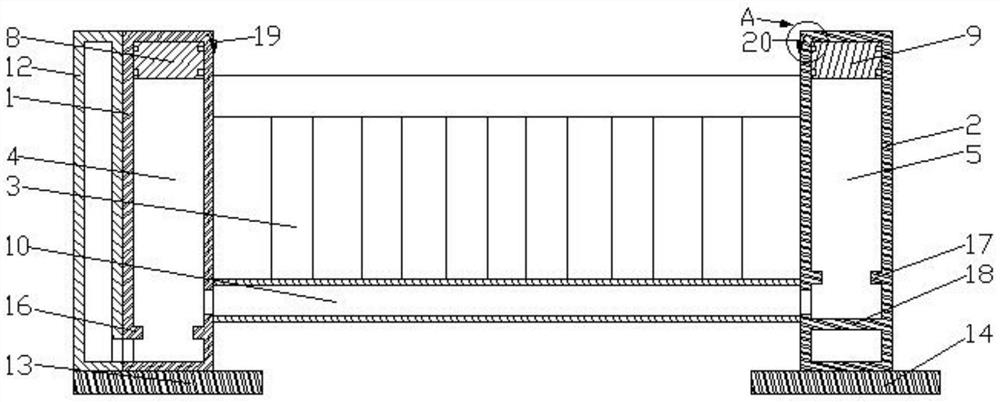 Dropper guardrail based on communicating vessel principle