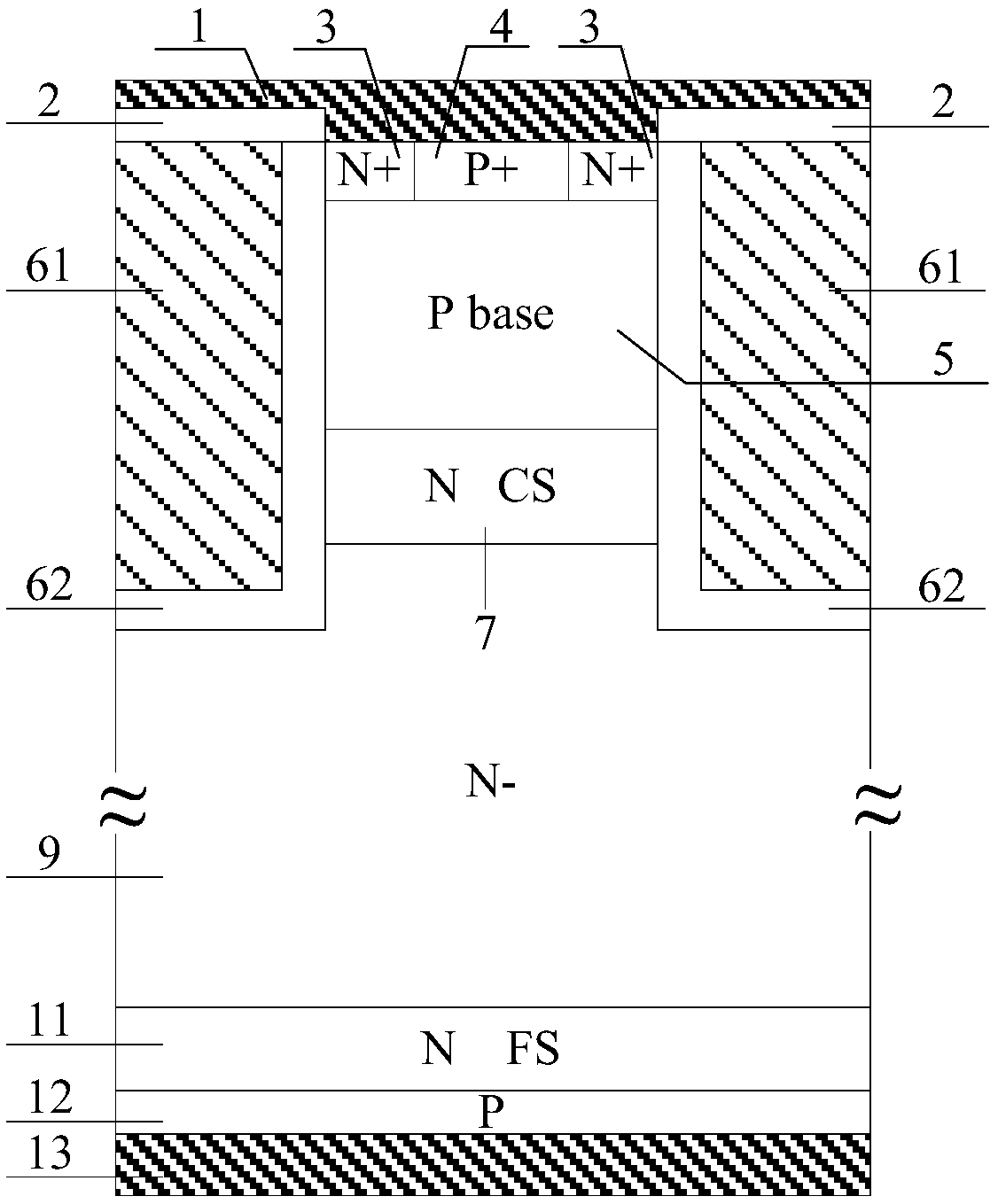 An insulated gate bipolar transistor and a preparation method thereof