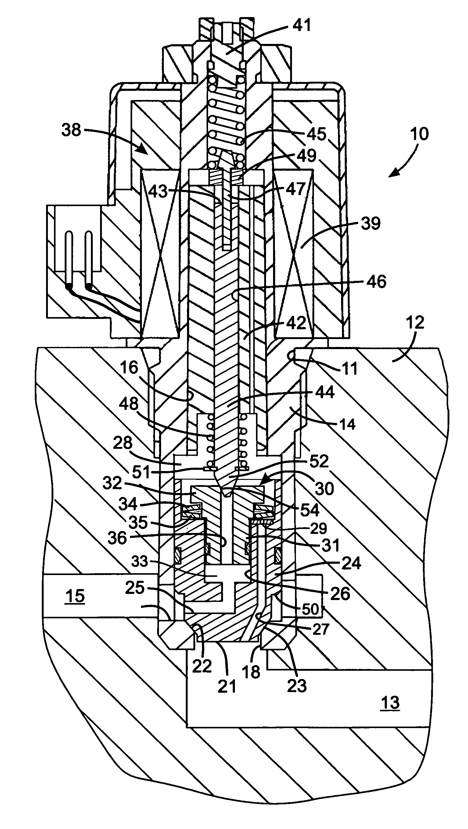 Pilot operated valve with a pressure balanced poppet