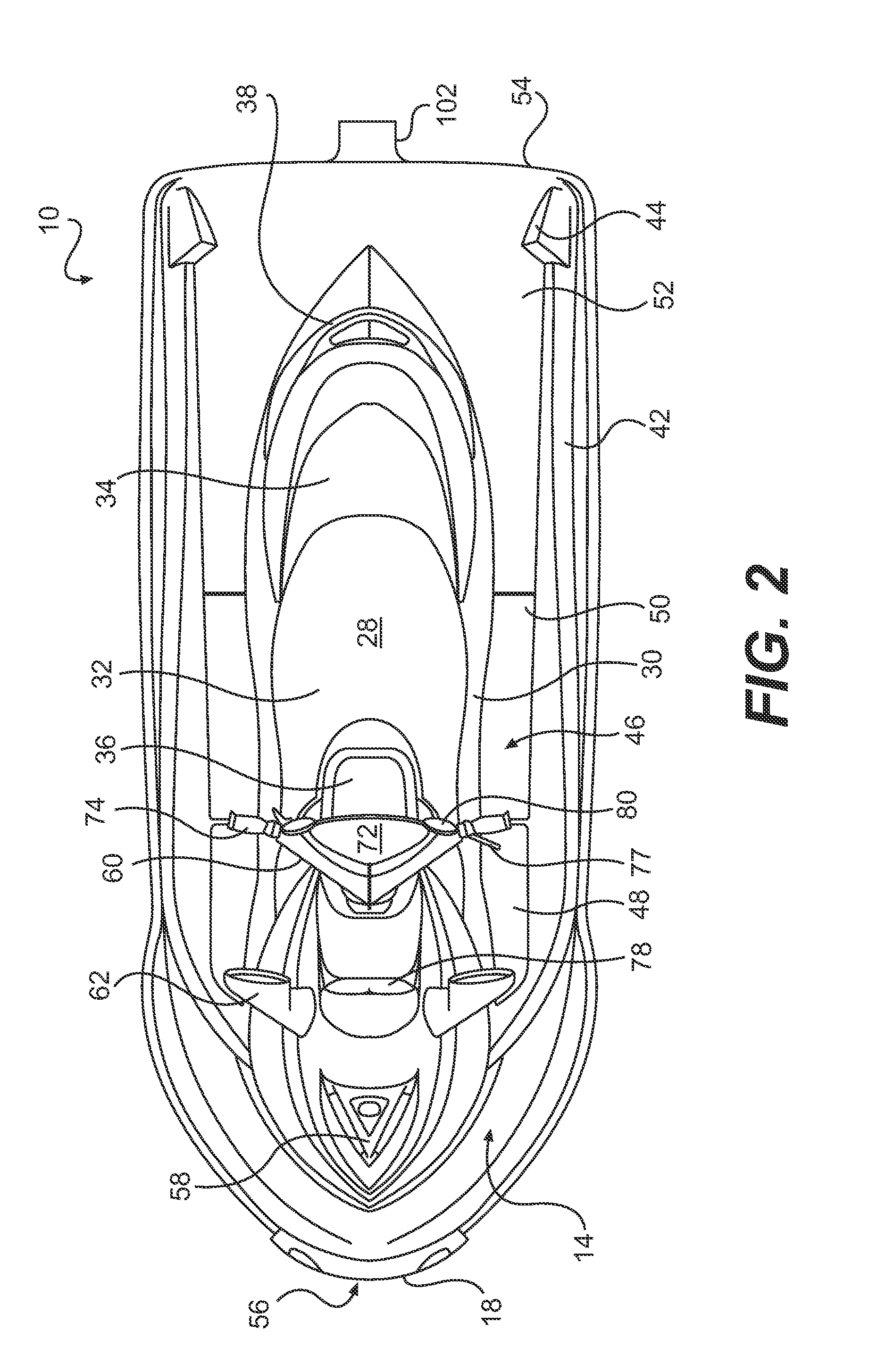 Method of indicating a deceleration of a watercraft