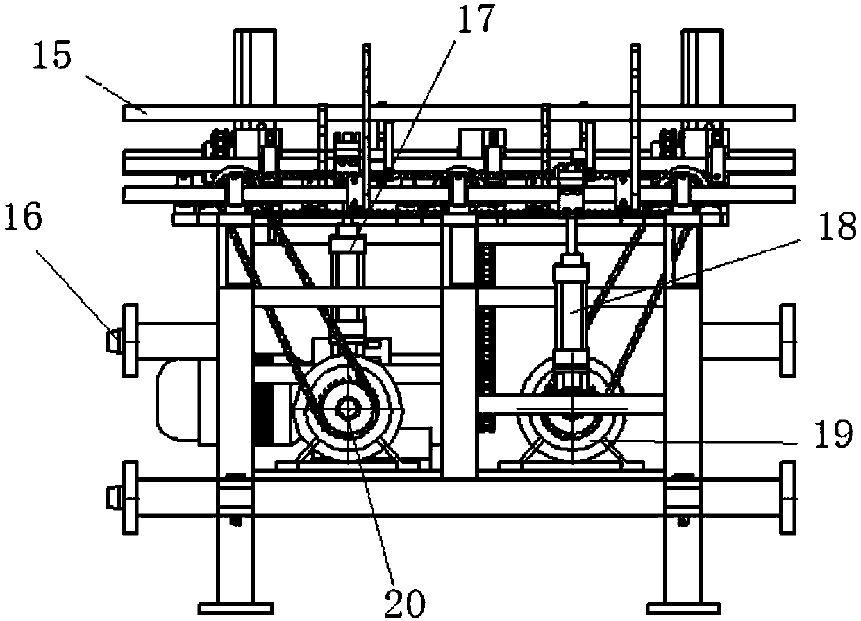 Modular arranging and conveying device of reinforcing steel bar end processing production line