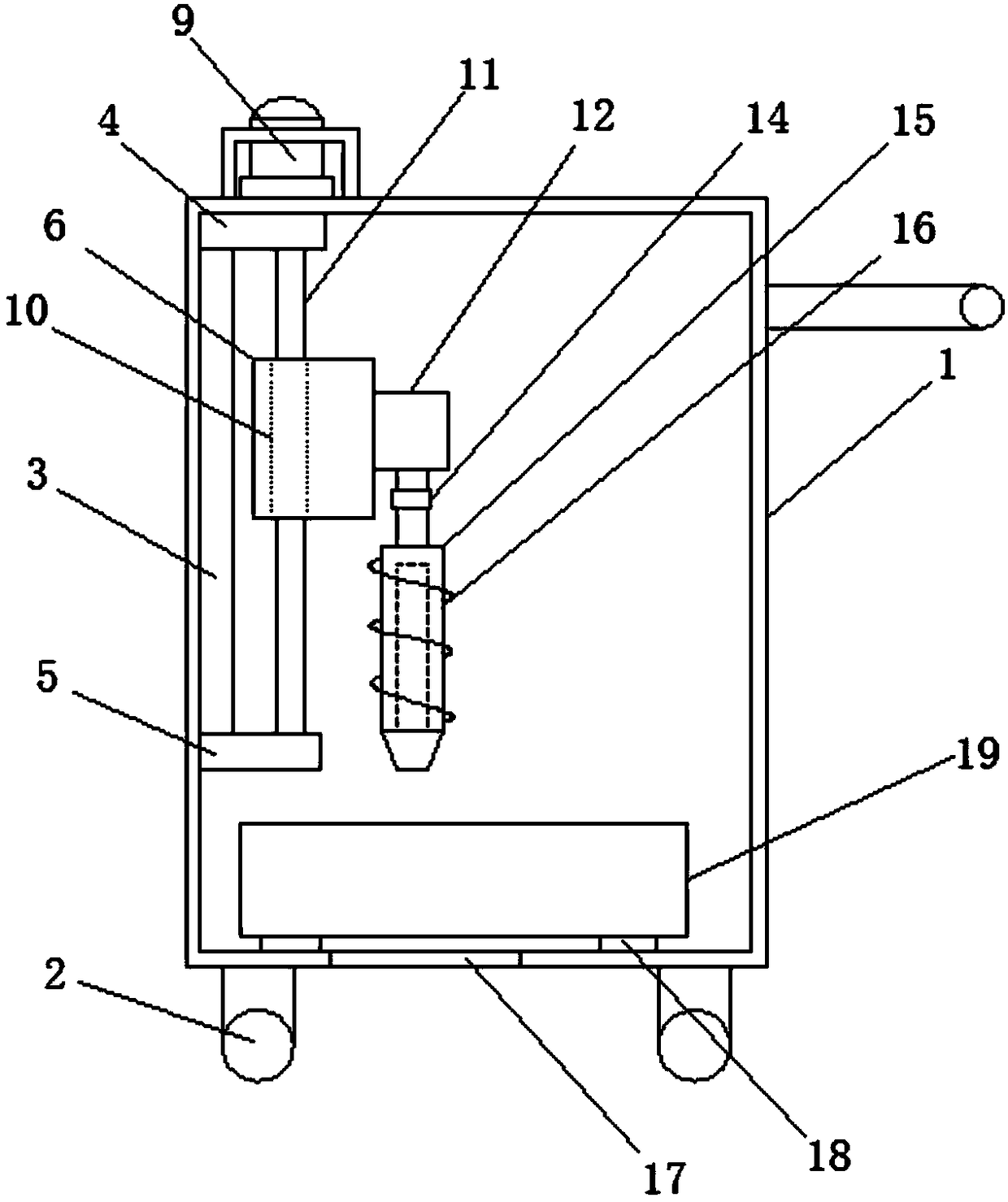 Soil detecting device with cleaning function