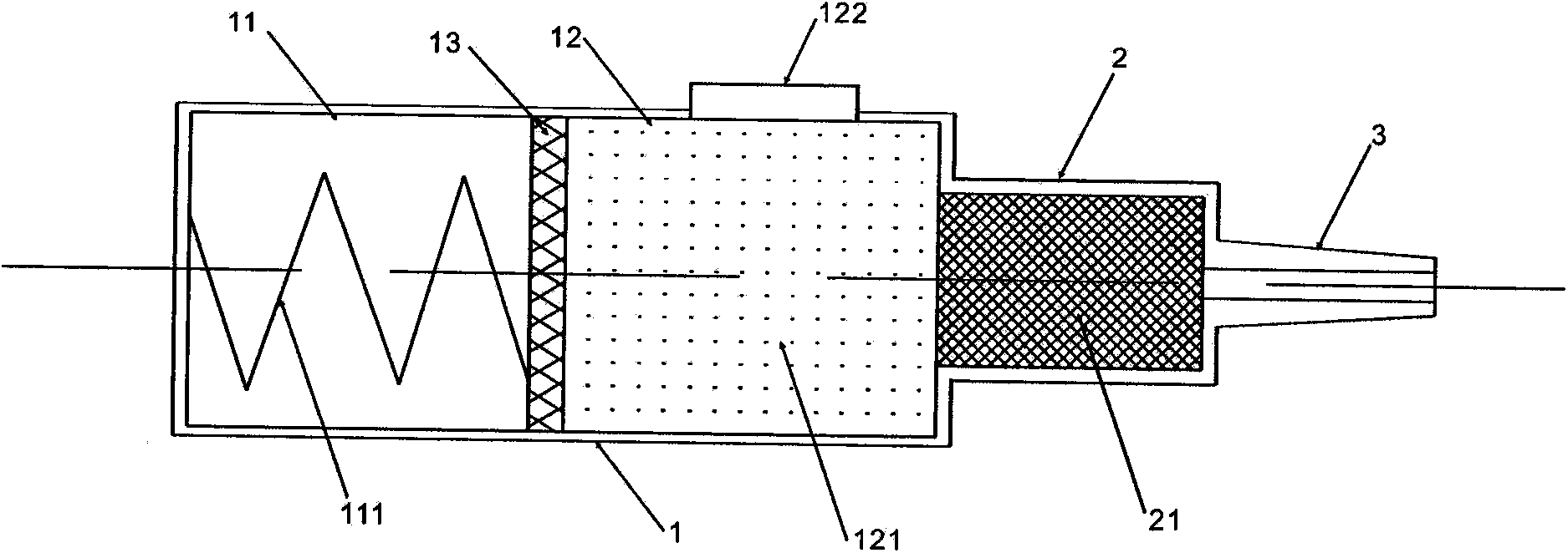 Thrombus prevention device with indwelling catheter