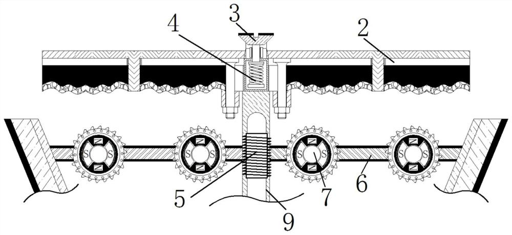 Goods stable clamping and transporting device based on magnetic attraction principle