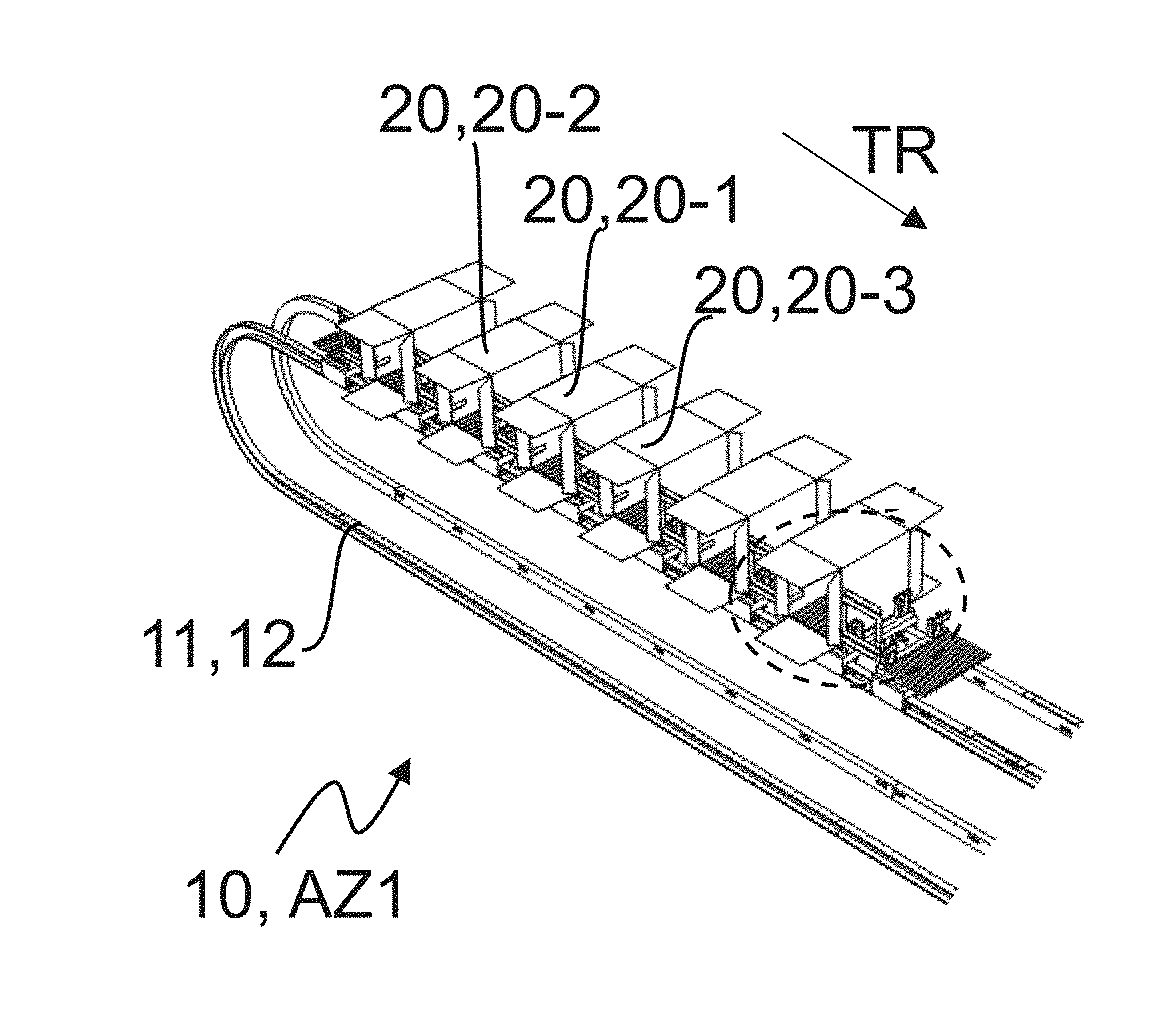 Folding device, packaging facility for articles,  and method for folding side flaps of external cardboard packagings