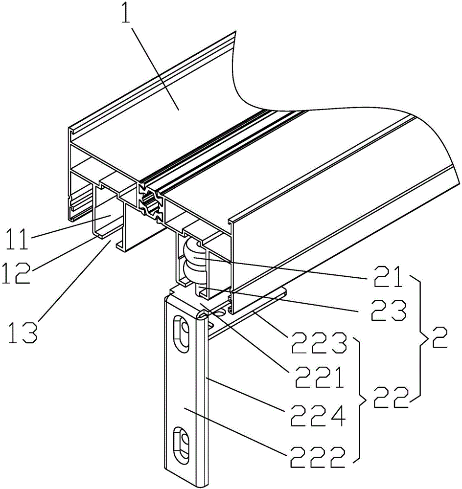 Pulley-chute connection structure applied to anti-drop door window