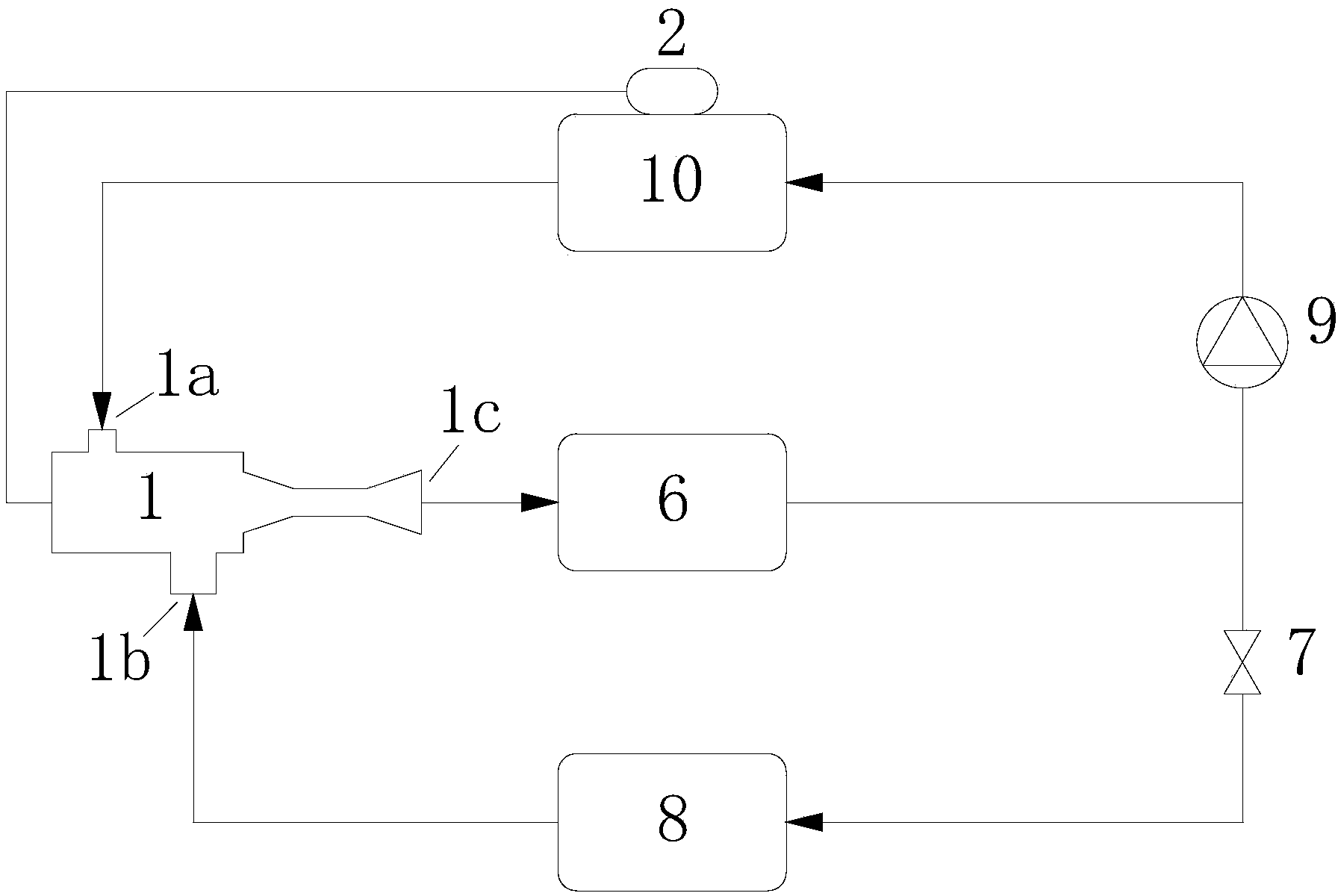Ejector capable of automatically regulating area ratio along with generating temperature and jet type refrigerating machine