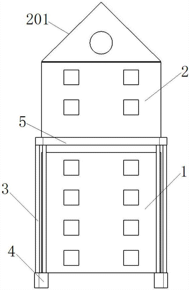 Energy-saving environment-friendly multi-functional old-house renovation steel framework