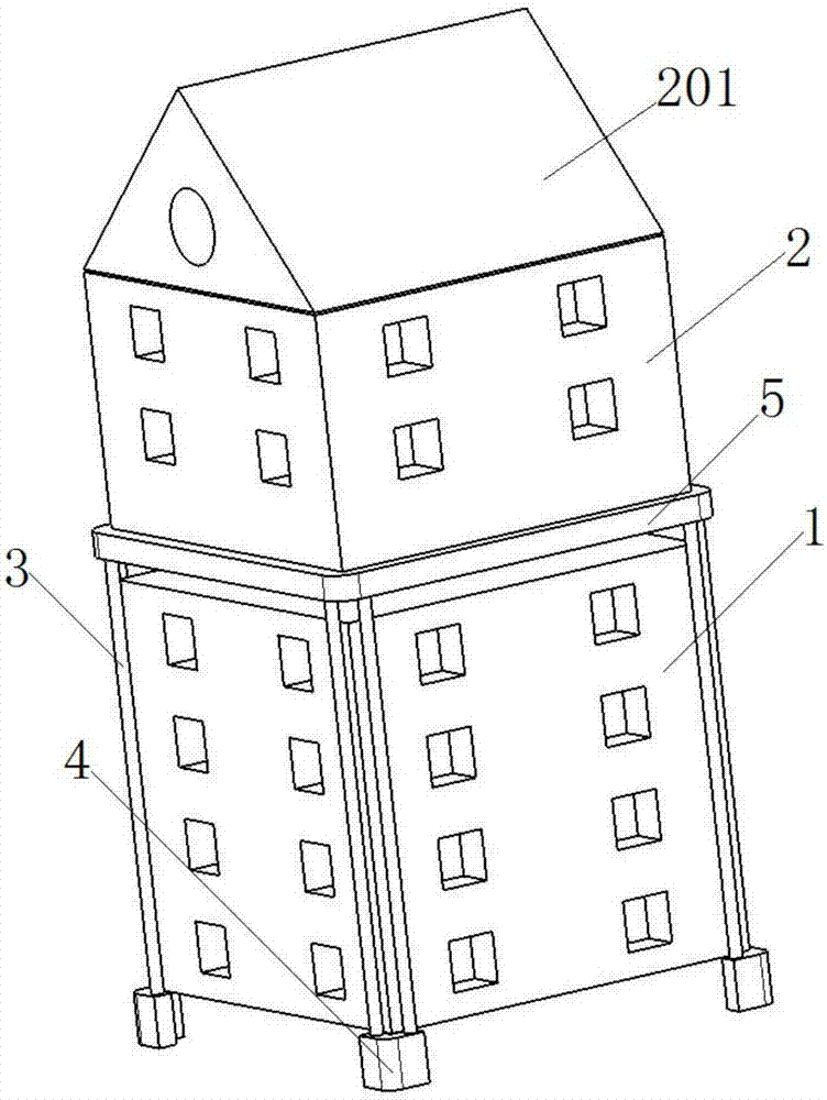 Energy-saving environment-friendly multi-functional old-house renovation steel framework