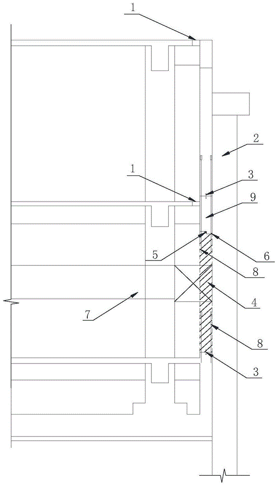 A method of construction behind a basement lining wall