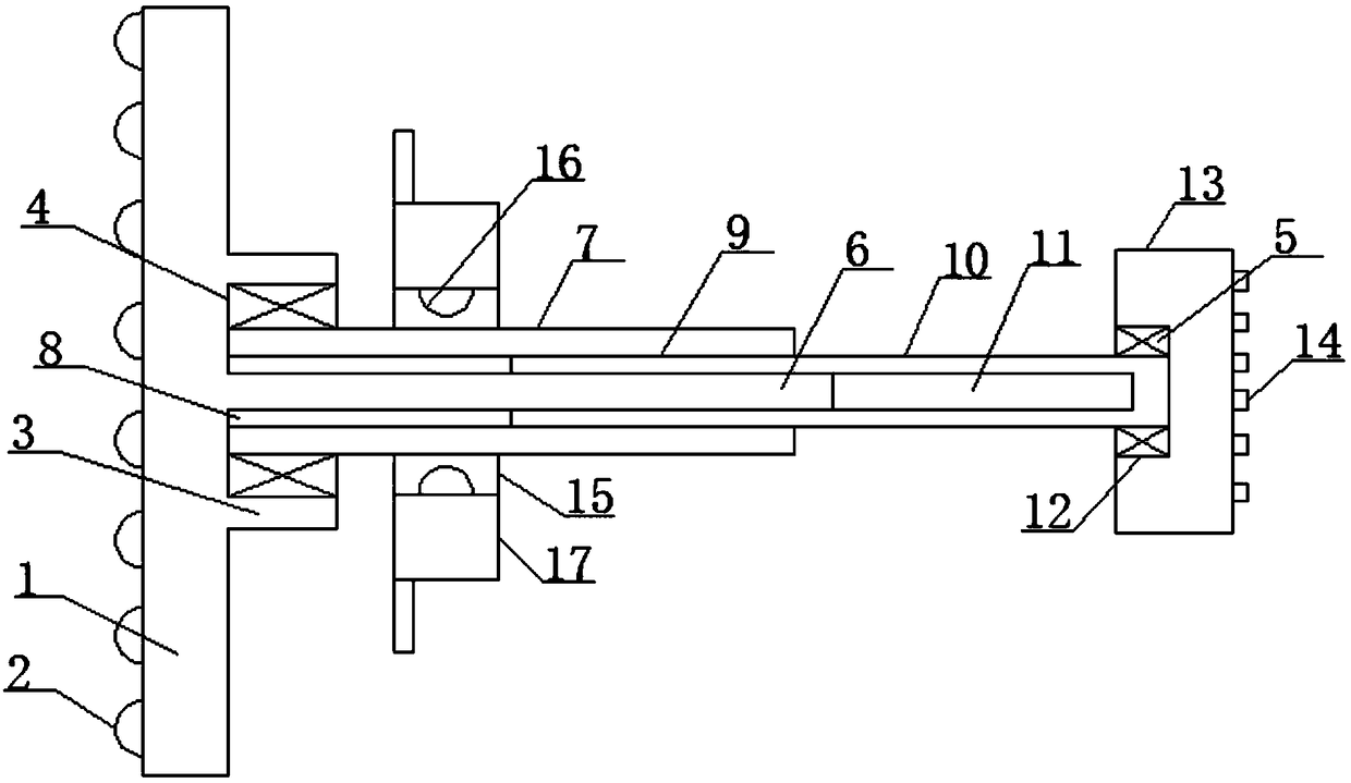 Adjustable telescopic supporting device for civil construction site