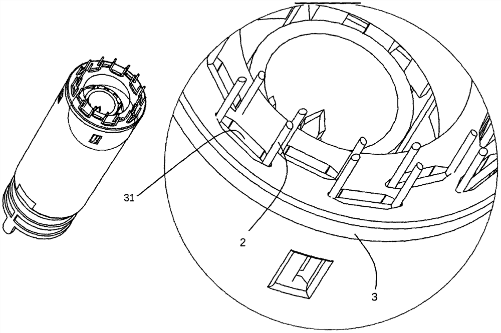 Tubular anastomat with nail groove with coating