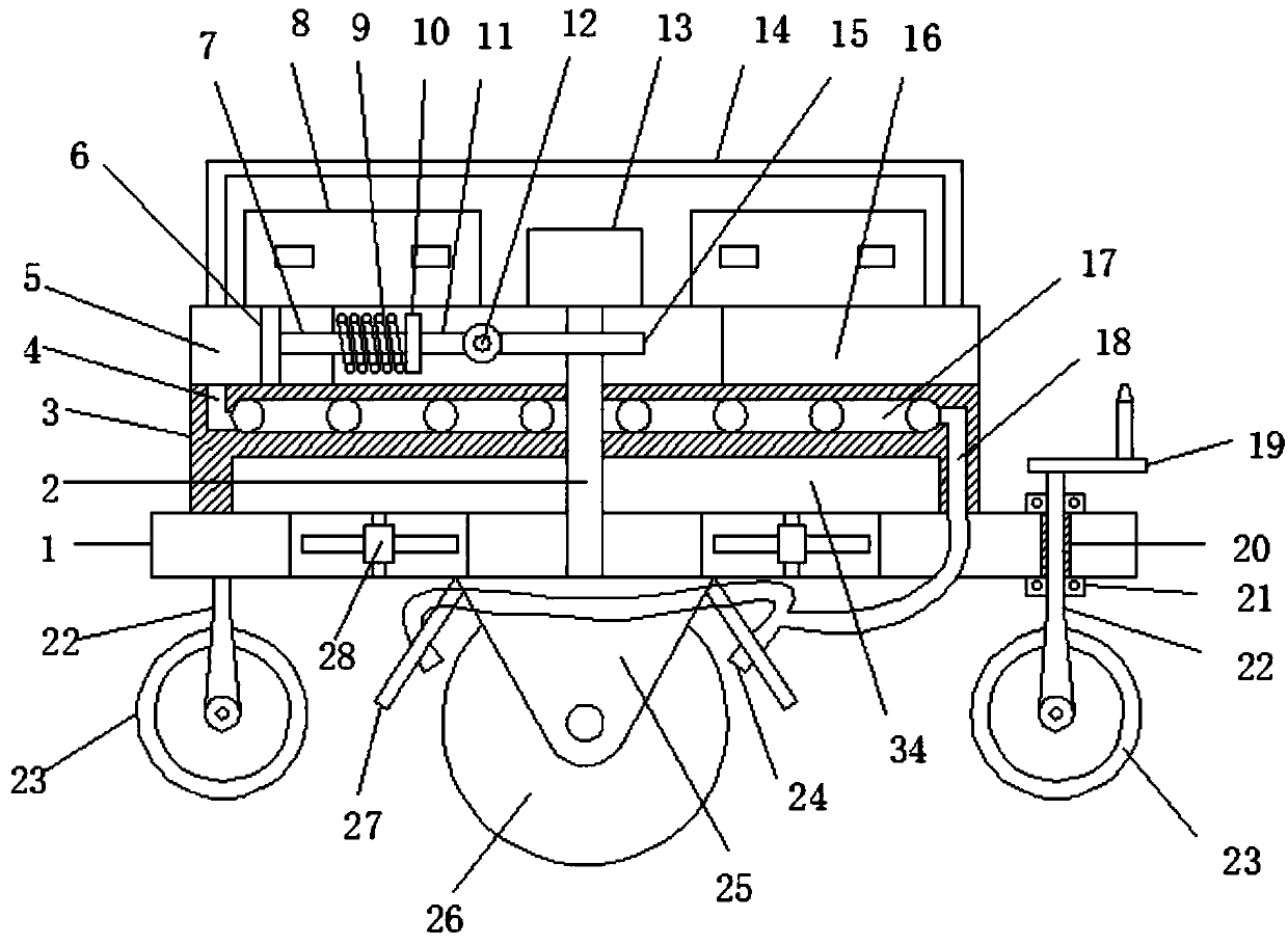 Self-propelled road pavement lancing device for municipal engineering