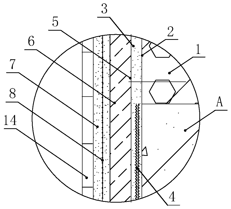 Embedded type light wallboard steel structure building structure and construction method