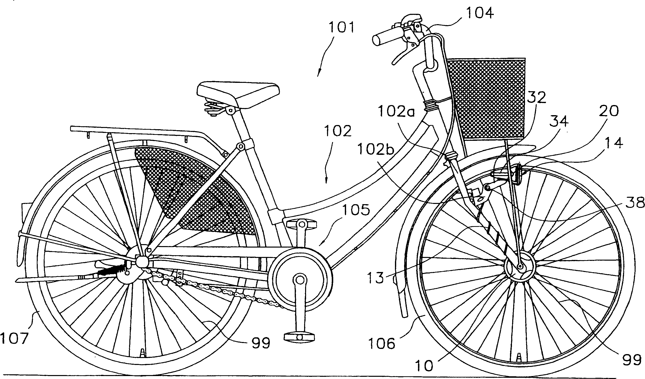 Bicycle lighting device