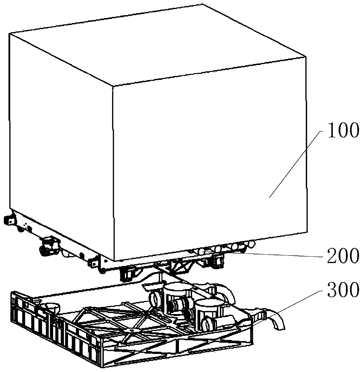 Butt-joint locking interface device capable of actively conducting heat for spacecraft