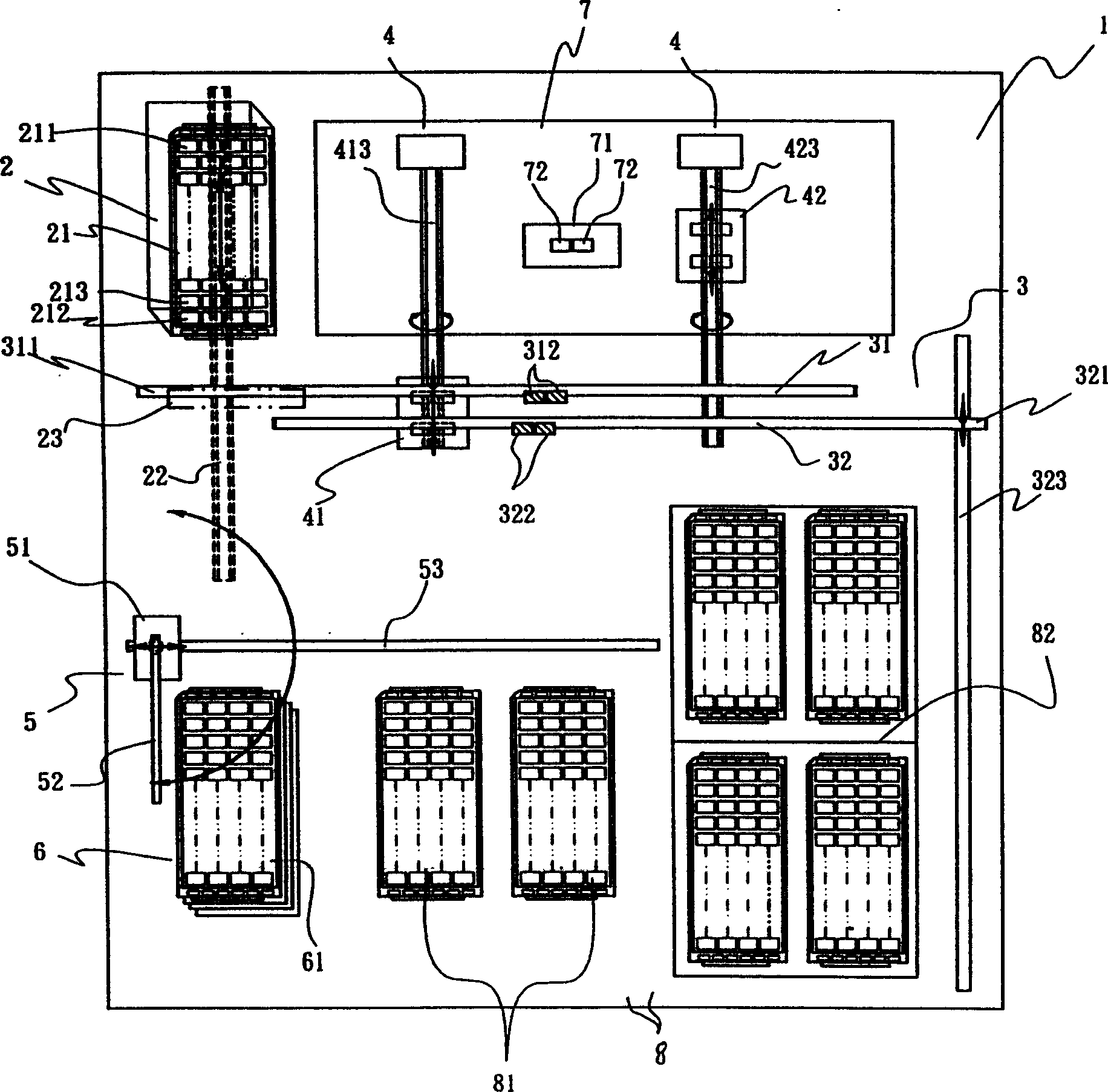 Machine allocation of IC test processor and process for making the same