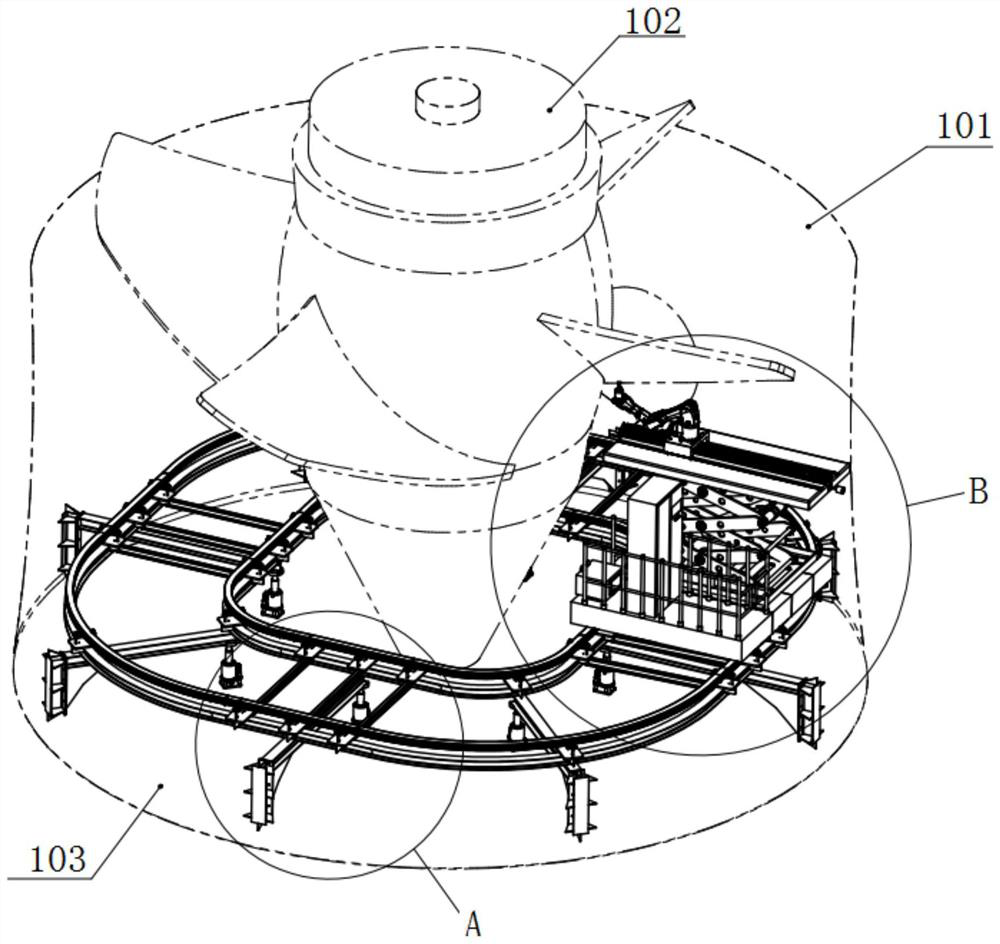 Automatic field grinding device for water turbine