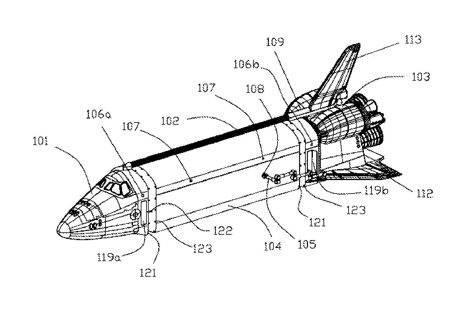 Space shuttle orbiter and return system