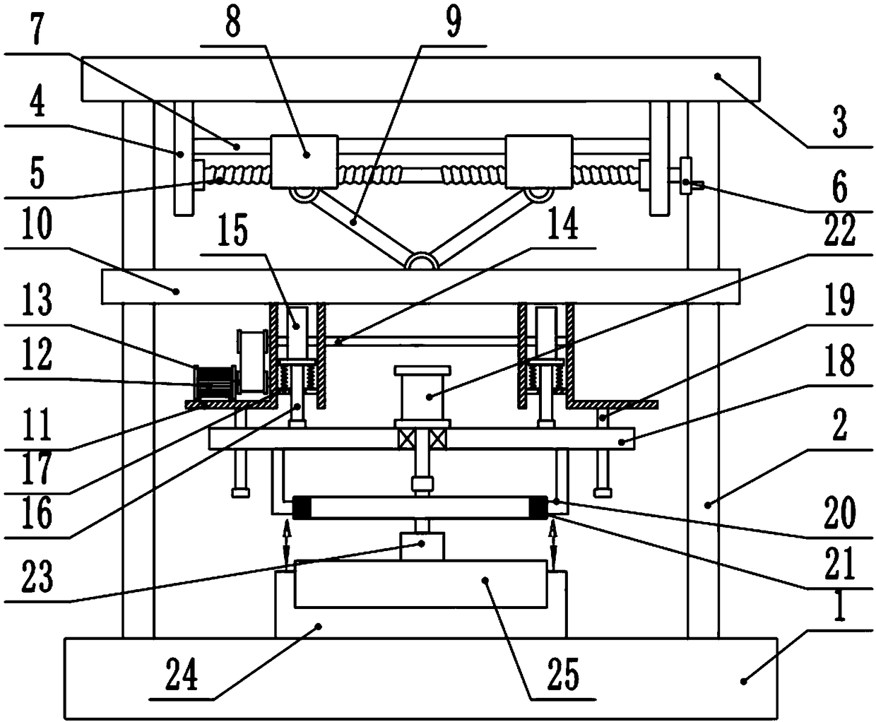 Stator iron core flattening and inner cavity polishing device for screw lifting type duct machine