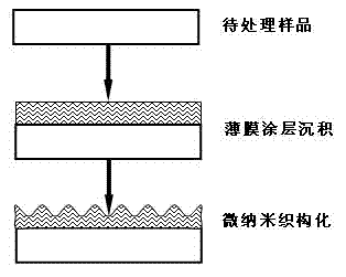 Method and device for preparing film coating micronano texture