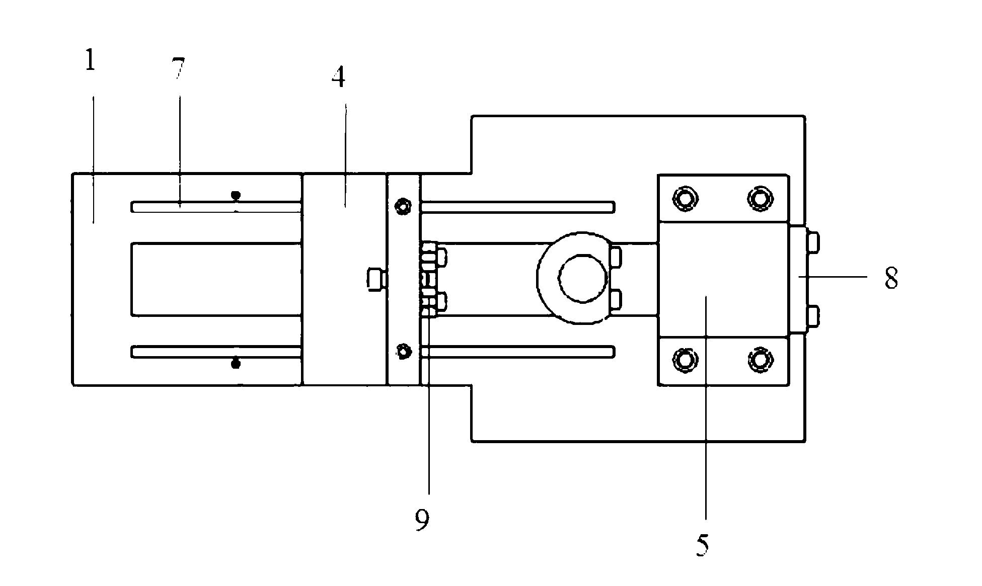 Material breaking device of punching machine