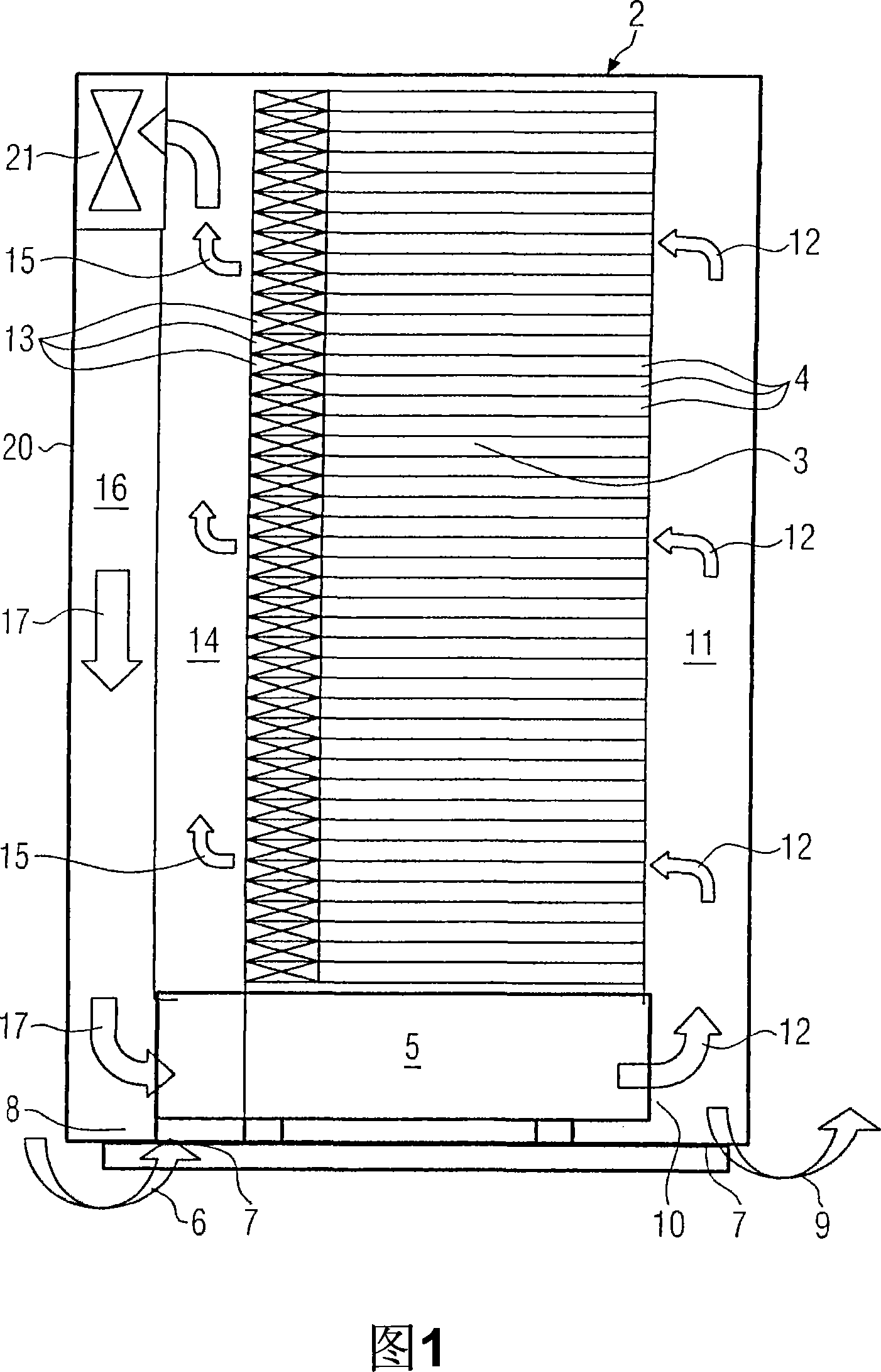 Cooling system for appliance and network cabinets, and method for cooling appliance and network cabinets