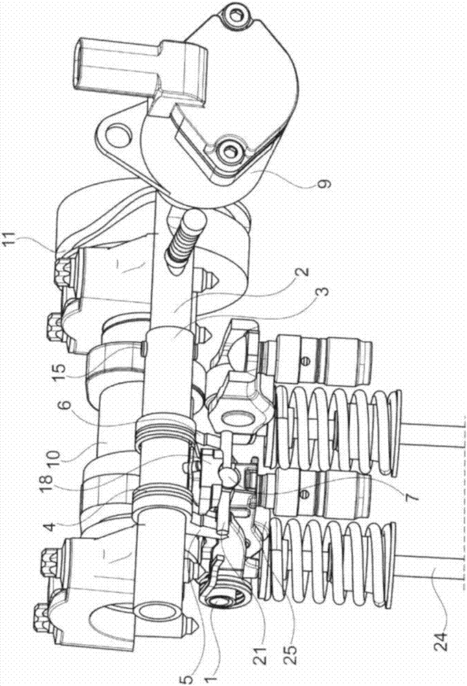 Arrangement for electromechanical actuation of at least one switchable drag lever for valve train of internal combustion engine