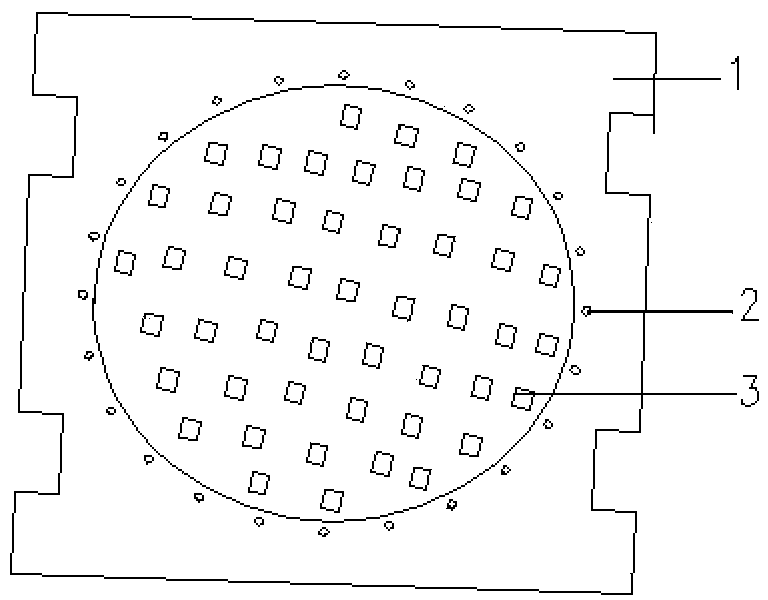 Masking tool for evaporation of electrodes of micro-mechanical quartz sensor