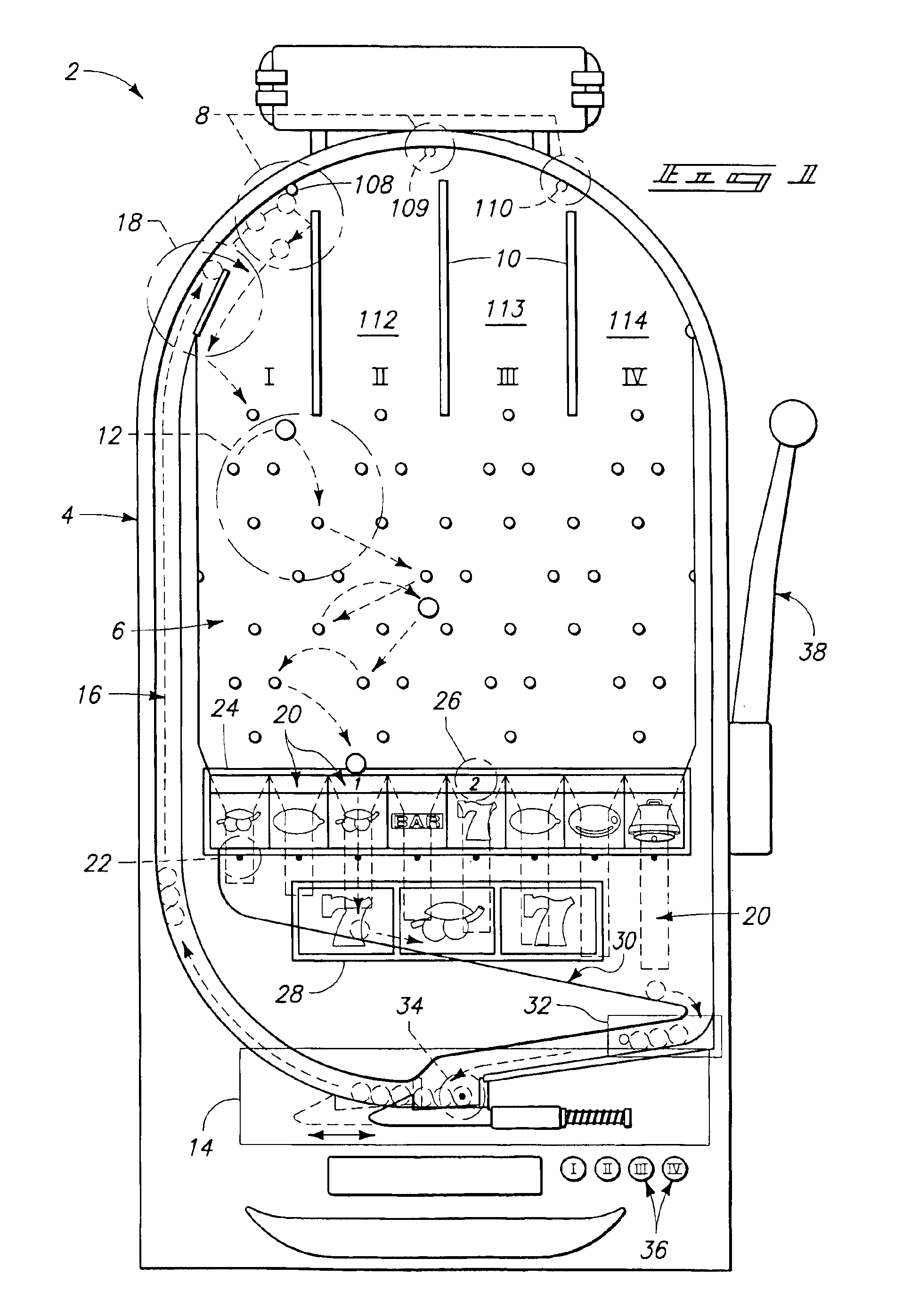 Slot-type gaming machine with variable drop zone symbols