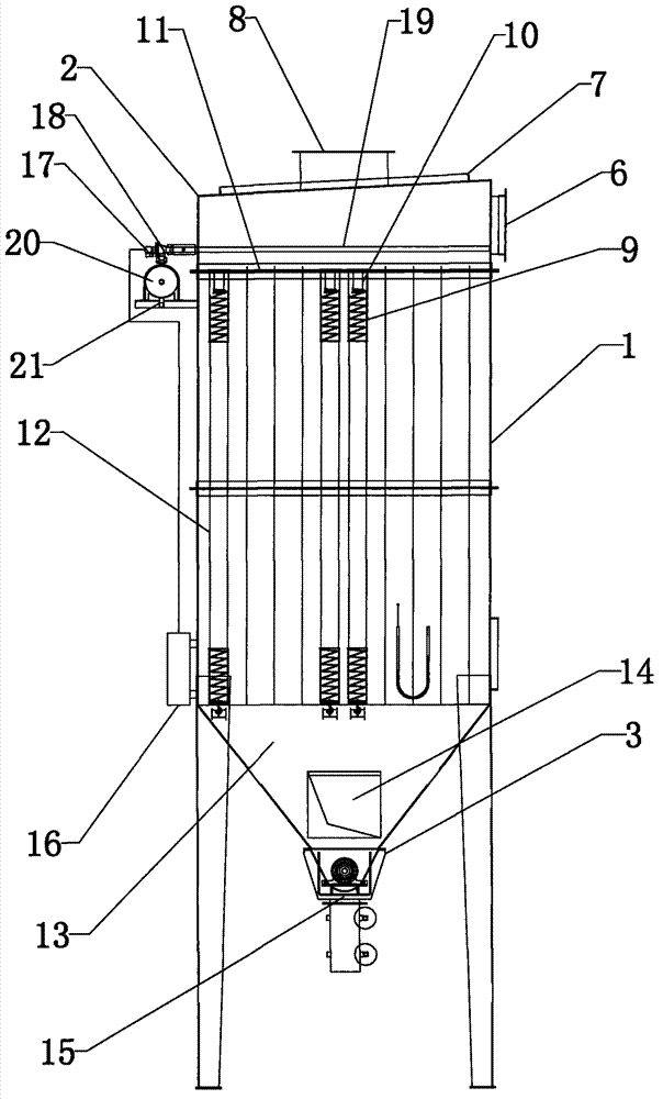 Collective expanding dust collector