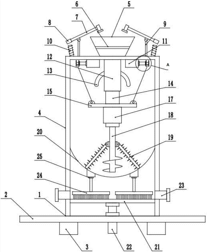 Smashing device used for building garbage