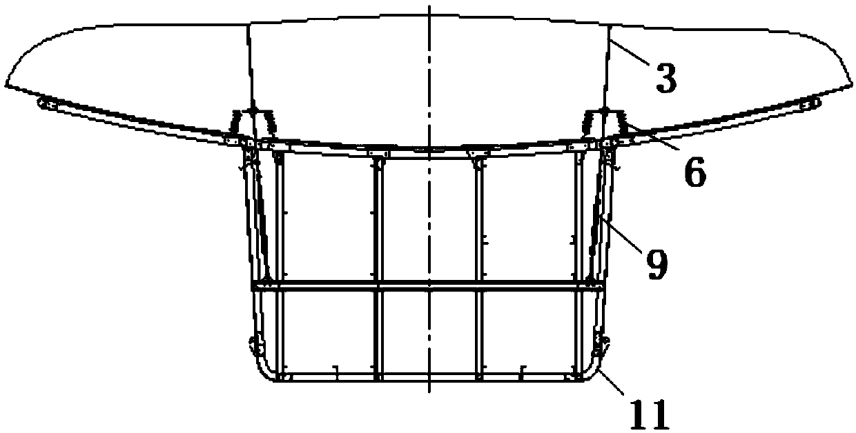 Aerostat inner sling structure capable of externally adjusting tension