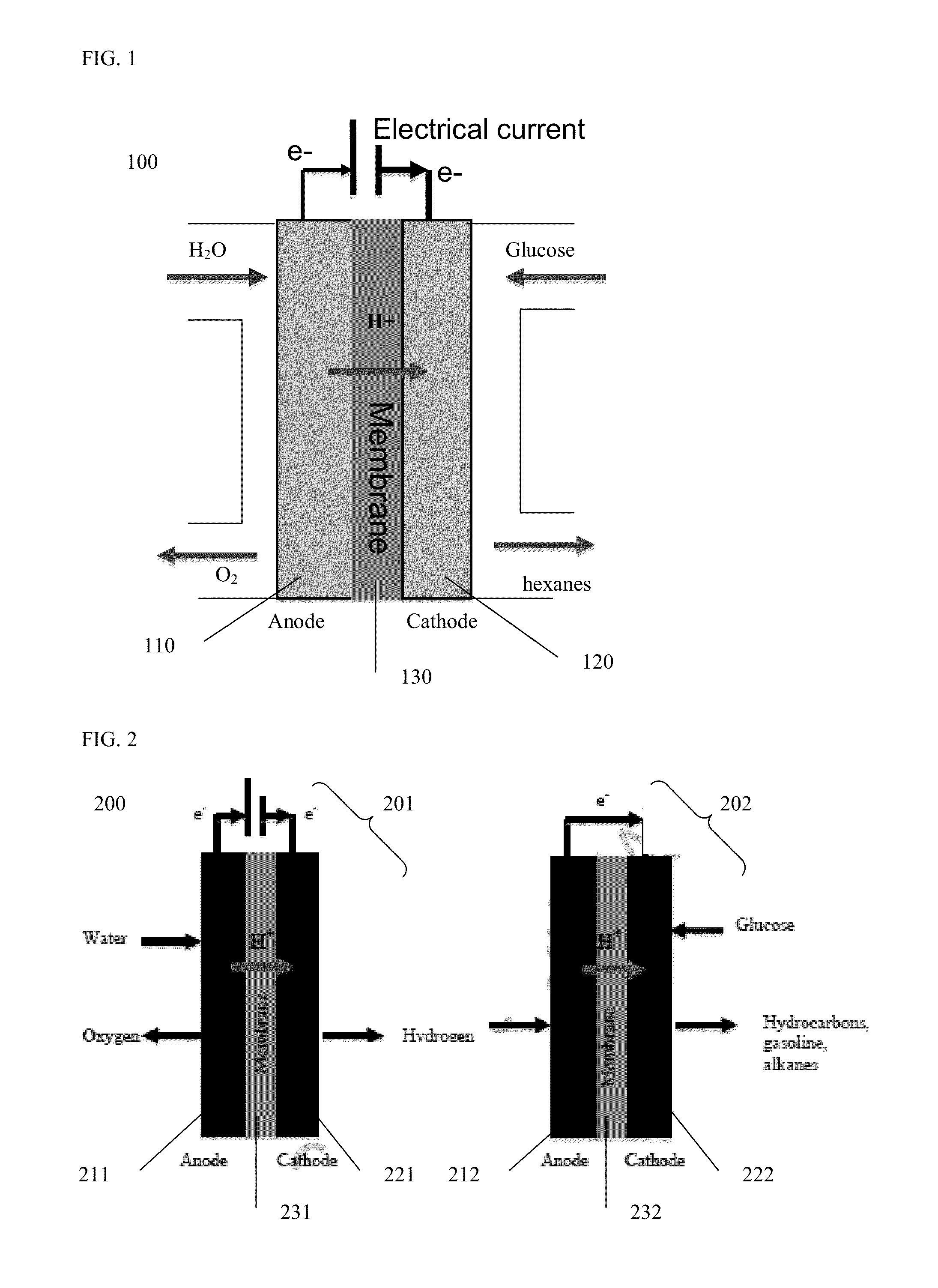Method of producing hydrocarbons using a fuel cell, and fuel storage system comprising the fuel cell