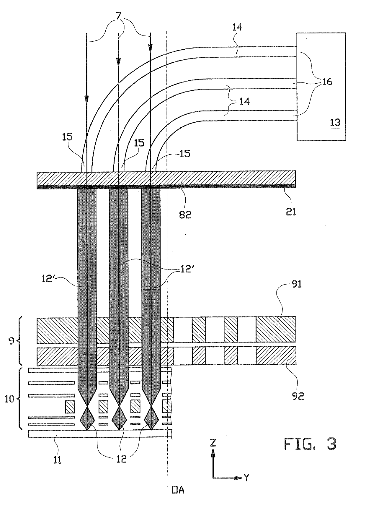 Signal separator for a multi-beam charged particle inspection apparatus