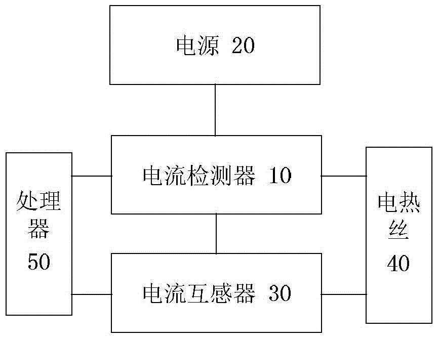 Detection circuit for electric heater, method and electric heating system