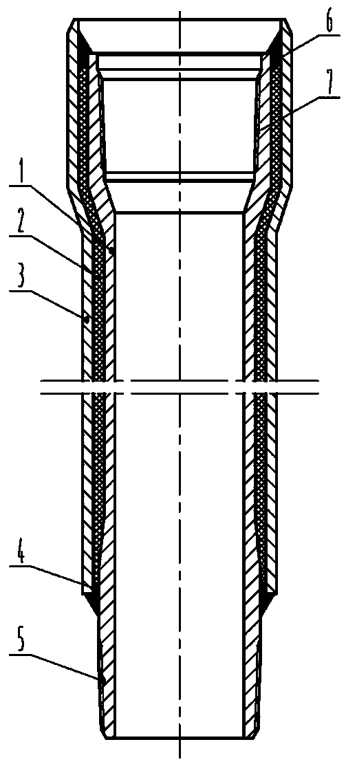 A full-length thermal insulation pipe with inner pipe direct connection