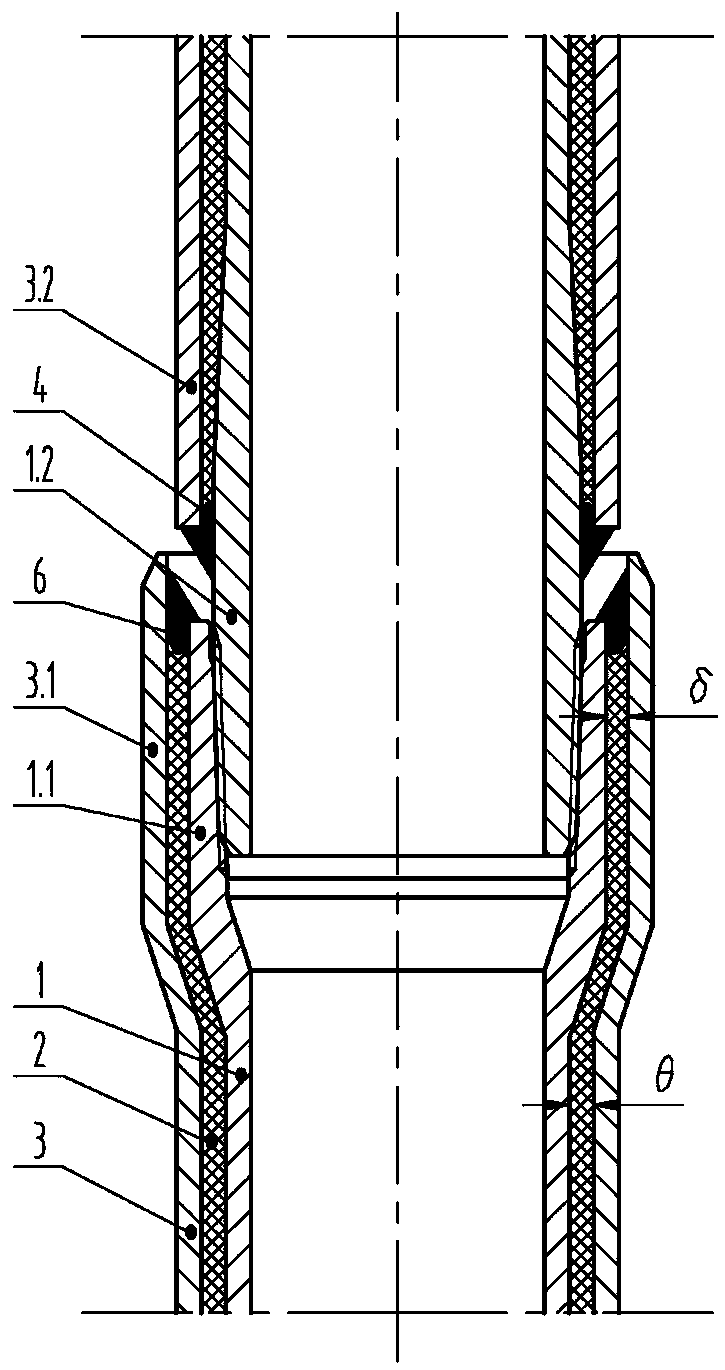 A full-length thermal insulation pipe with inner pipe direct connection