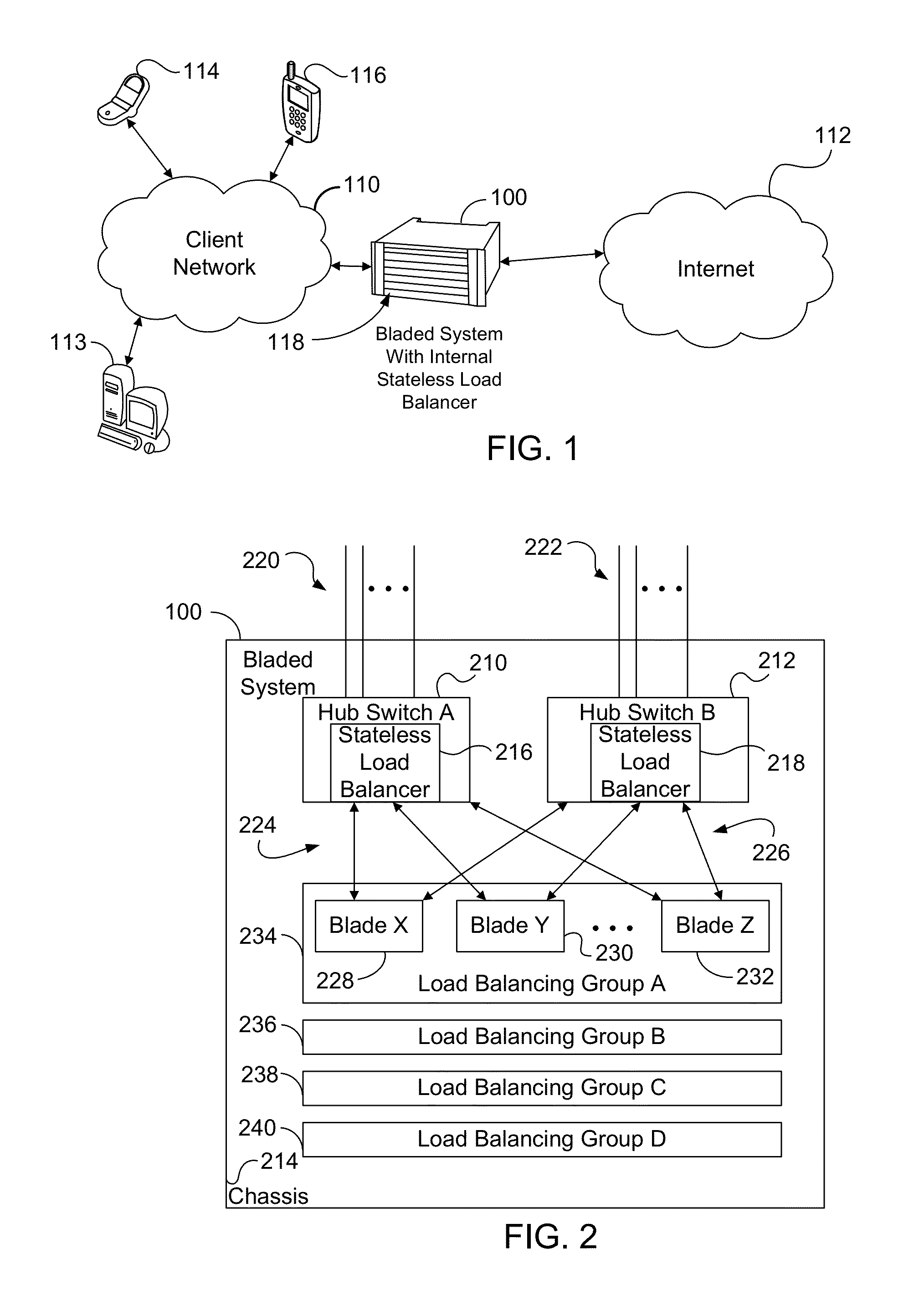 Stateless load balancer in a multi-node system for transparent processing with packet preservation
