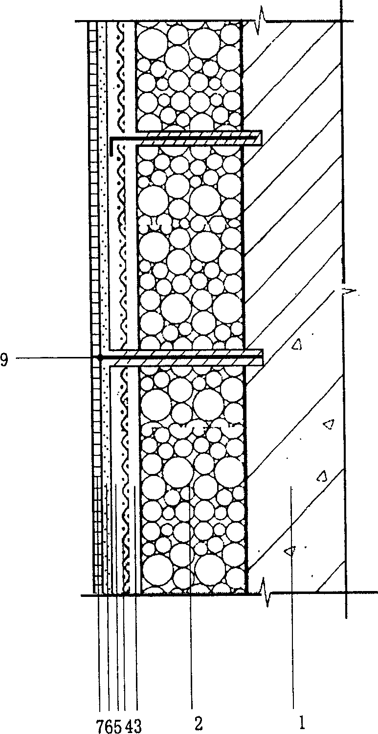 Method for construction of binding face tile and stone material on external heat preservation system on outside wall
