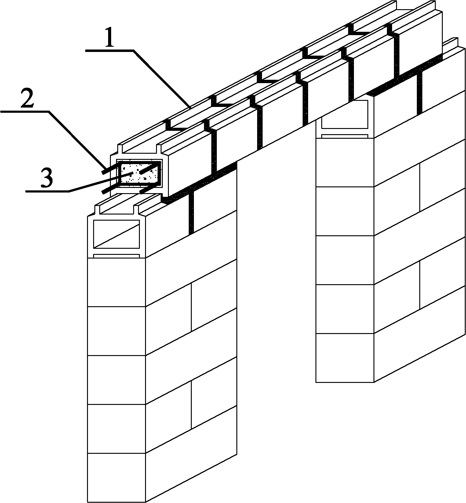 Method for constructing reinforced concrete lintel