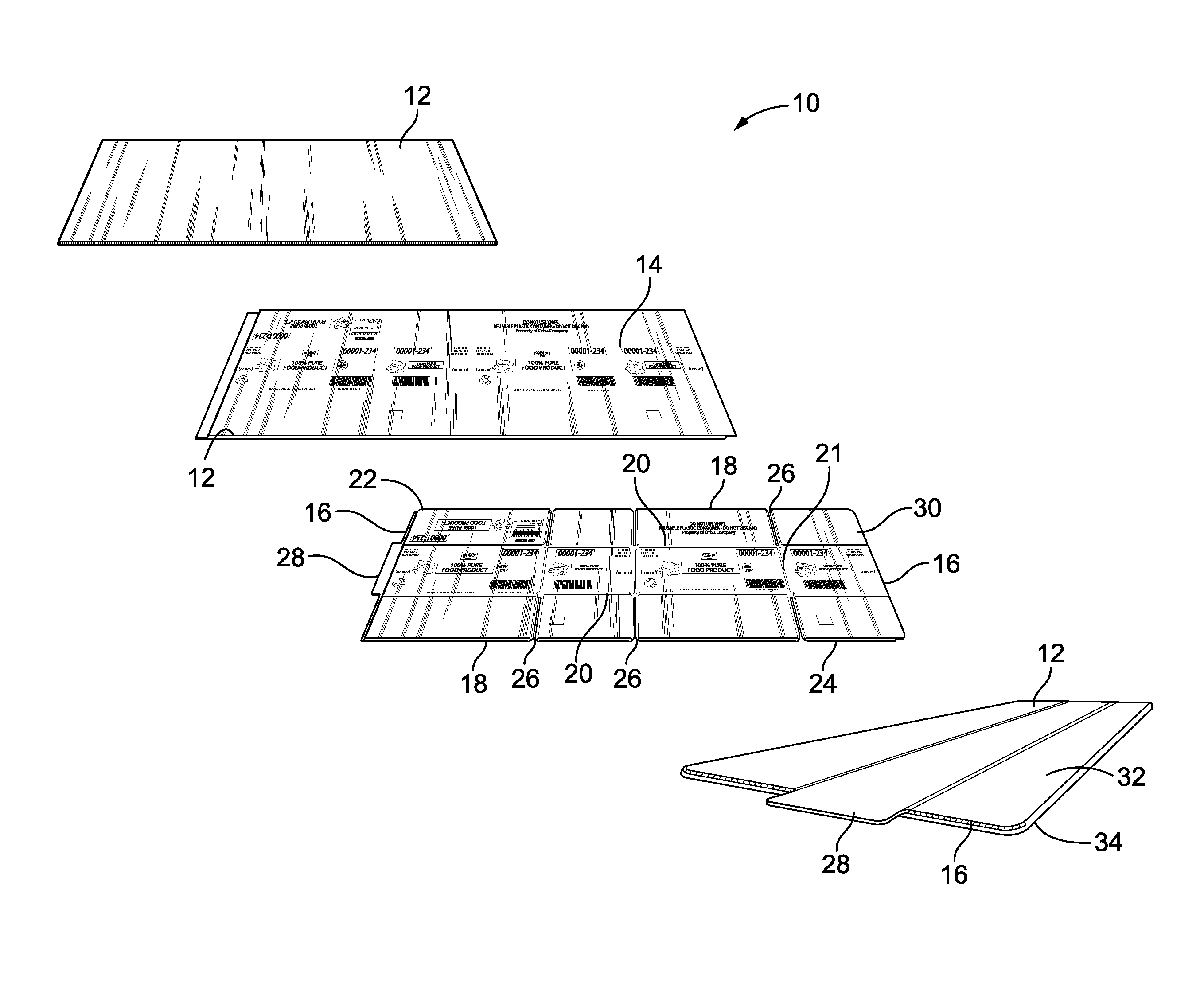 Process for Forming Plastic Corrugated Container with Ultrasonically Formed Score Lines
