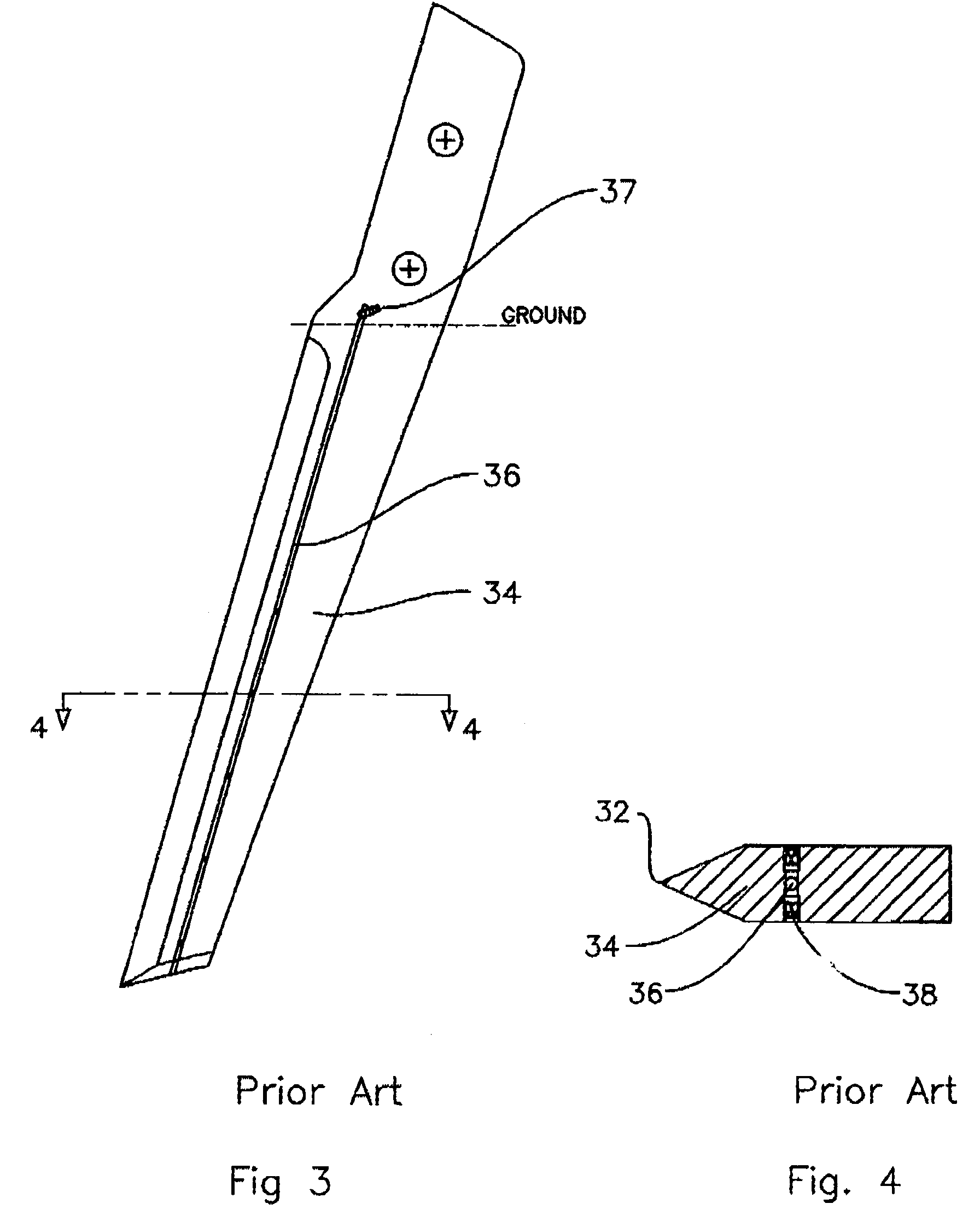 Plow blade with water passageway