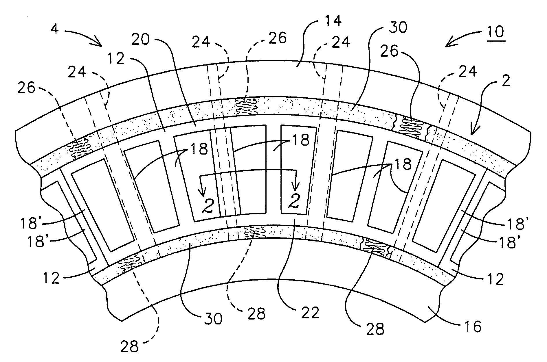 Multivane segment mounting arrangement for a gas turbine