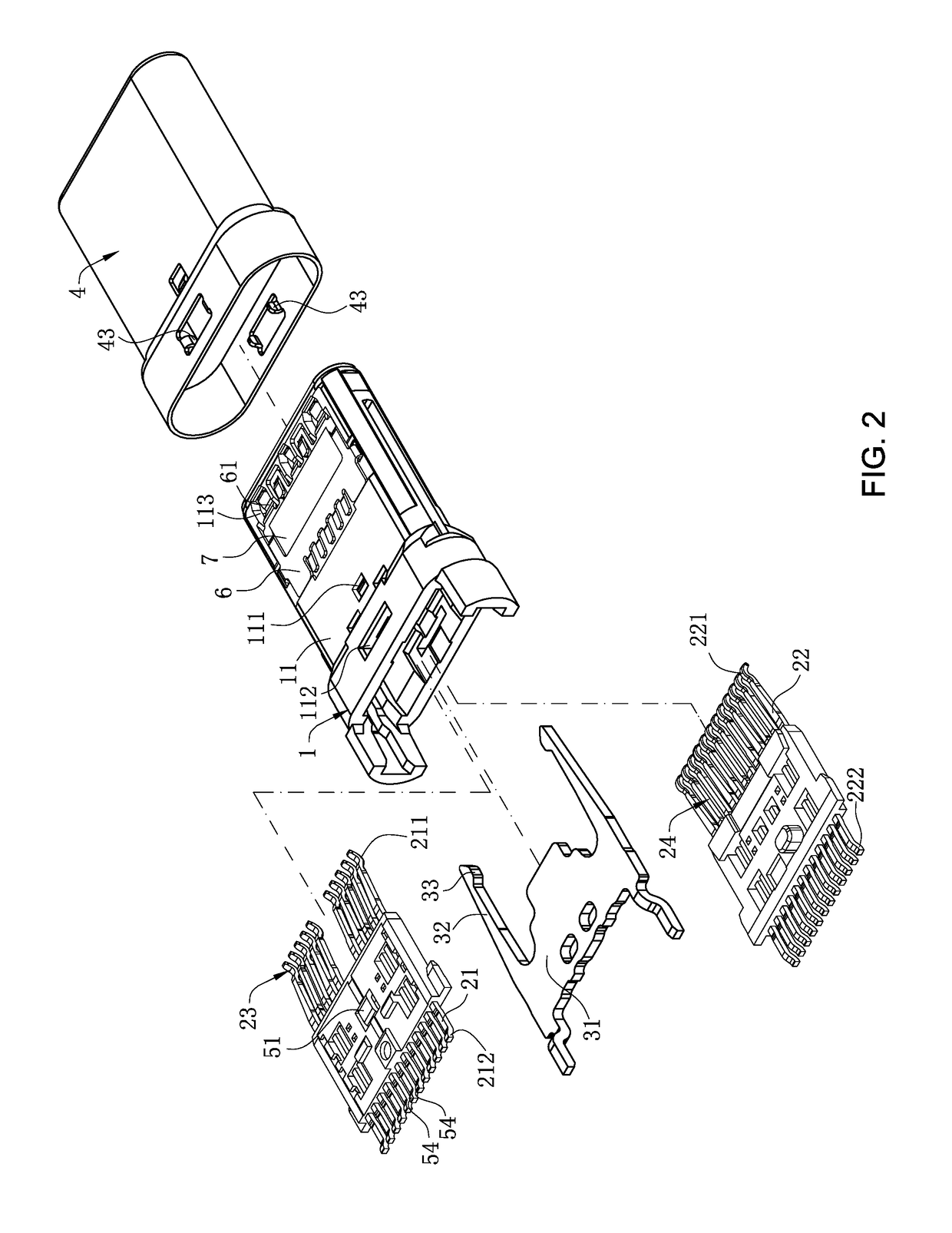 Electrical connector with stabilizing grounding member