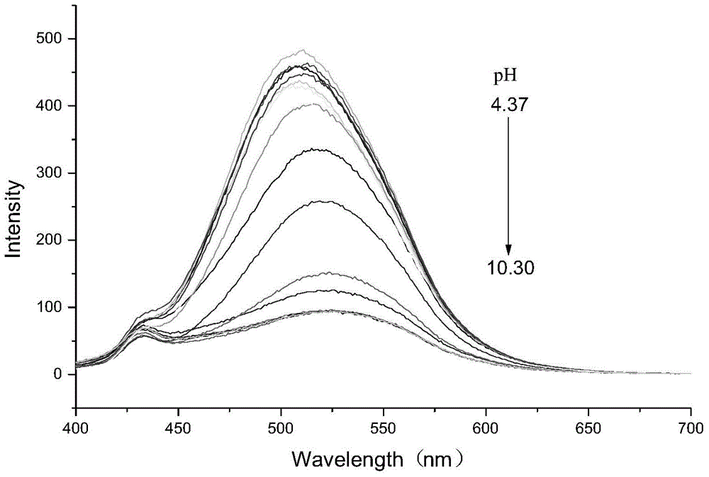 PH fluorescent probe and application of same
